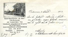 OV_MAN_002 Oostvoorne, De Man - Bonds-Hotel-Pension De Man . Café-Restaurant met lommerrijken tuin. Uitstekende ...