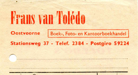 OV_TOLEDO_010 Oostvoorne, Van Toledo - Frans van Toledo, Boek-, Foto-, en Kantoorboekhandel, (1967)