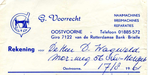 OV_VOORRECHT_001 Oostvoorne, Voorrecht - G. Voorrecht, naaimachines, breimachines, reparaties. Verkoop van ...