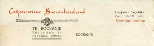 RO_BOERENLEENBANK_001 Rockanje, Boerenleenbank - Coöperatieve Boerenleenbank, met afzonderlijke stichting spaarbank. ...