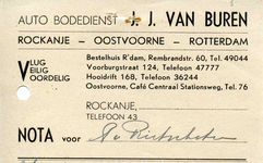 RO_BUREN_003 Rockanje, Van Buren - Auto Bodedienst, J.J. van Buren, Vlug, Veilig, Voordelig.