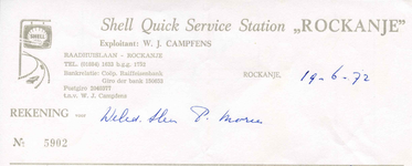 RO_CAMPFENS_002 Rockanje, Campfens - W.J. Campfens, exploitant Shell Quick Service Station Rockanje , (1972)