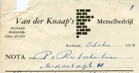 RO_KNAAP_010 Rockanje, Van der Knaap - Van der Knaap's Metselbedrijf, (1954)