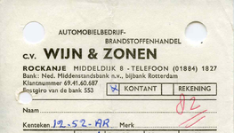 RO_WIJN_005 Rockanje, Wijn - C. v. Wijn & Zonen, Automobielbedrijf, Brandstoffenhandel, (1970)