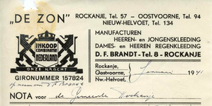 RO_ZON_002 Rockanje, De Zon - Magazijn De Zon , Manufacturen, heeren- en jongenskleeding, dames- en heeren ...