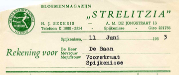 SP_STRELITZIA_001 Spijkenisse, Strelitzia - Bloemenmagazijn Strelitzia , H.J. Sekeris, (1963)