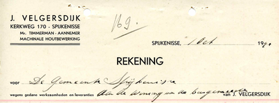 SP_VELGERSDIJK_002 Spijkenisse, J. Velgersdijk - Mr. Timmerman, aannemer, machinale houtbewerking, (1941)