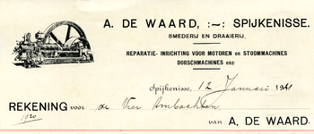 SP_WAARD_007 Spijkenisse, De Waard - A. de Waard, Smederij en draaierij. Reparatie-inrichting voor motoren en ...
