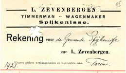 SP_ZEVENBERGEN_007 Spijkenisse, L. Zevenbergen - Timmerman, Wagenmaker