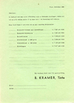 TI_KRAMER_001 Tinte, Kramer - B. Kramer, Bakkerij (BESTELLIJST), (1965)