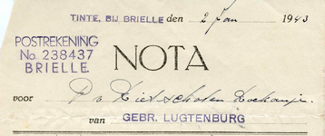 TI_LUGTENBURG_001 Tinte, Lugtenburg - Gebr. Lugtenburg, Loonwerkersbedrijf, (1943)