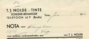 TI_NOLDE_003 Tinte, Nolde - T.J. Nolde, Schilder- behanger, (1934)