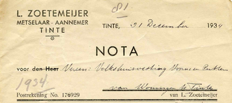 TI_ZOETEMEIJER_004 Tinte, Zoetemeijer - L. Zoetemeijer, Metselaar - Aannemer, (1934)