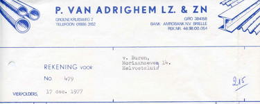 VP_ADRIGHEM_001 Vierpolders, Van Adrighem - P. van Adrighem Lz. & Zn. IJzerhandel, (1977)