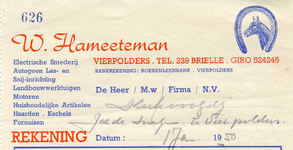VP_HAMEETEMAN_003 Vierpolders, Hameeteman - W. Hameeteman, electrische smederij, Autogeen las- en snij-inrichting, ...