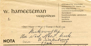 VP_HAMEETEMAN_004 Vierpolders, Hameeteman - W. Hameeteman, electrische smederij, Autogenische lasch- en ...