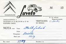 VP_LUVETO_002 Vierpolders, Luveto - Automobielbedrijf Luveto. In- en verkoop, reparatie, taxatie, (1962)