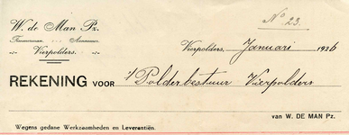 VP_MAN_003 Vierpolders, de Man - W. de Man Pz., Timmerman - Aannemer, (1926)