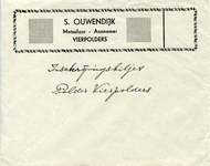 VP_OUWENDIJK_001 Vierpolders, Ouwendijk - S. Ouwendijk, Metselaar - Aannemer (ENVELOPPE)