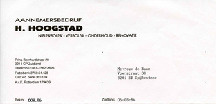 ZL_HOOGSTAD_002 Zuidland, Hoogstad - Aanemersbedrijf H. Hoogstad, Nieuwbouw - verbouw - onderhoud - renovatie, (1996)