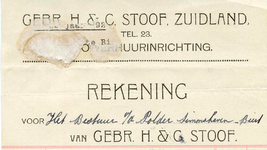 ZL_STOOF_001 Zuidland, Stoof - Gebr. H. & C. Stoof, Auto-verhuurinrichting, (1927)