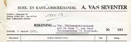 ZL_VAN SEVENTER_002 Zuidland, Van Seventer - Van Seventer's boekhandel, (1999)