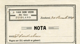 ZL_VEER_001 Zuidland, Van der Veer - L. van der Veer, Mr. Smid, (1919)