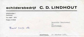 ZW_LINDHOUT_002 Zwartewaal, Lindhout - Schildersbedrijf C.D. Lindhout, (1971)