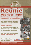AFFICHE_A_17 Aankondiging Reünie oud-leerlingen van de openbare lagere school Spijkenisse (voormalige OLS aan de ...
