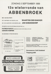 AFFICHE_A_71 13e Wielerronde van Abbenbroek, 3 september 1989
