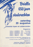 AFFICHE_B_78 Brielle 650 jaar stadsrechten, prestatie lopen en wielerronden, 23 augustus 1980