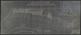 TA_BERN_021 KAART VAN DE BUITENGRONDEN TUSSCHEN DE HOORNSCHE HOOFDEN EN HET SPUI Plan tot verbetering van afwatering ...