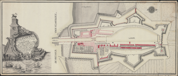 TA_HLVS_016 Groendtekening; van het Fort Hellevoetsluis, 1761.