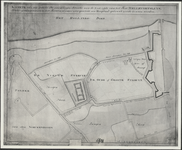 TA_HLVS_049 Kaarte van een gedeelte der aangeleegen Situatie aan de Oost zijde van het Fort Hellevoetsluys; waar op ...