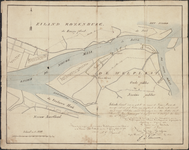 TA_SPIJK_005 Situatie kaart van een gedeelte der rivier de Nieuwe Maas etc., 1843.