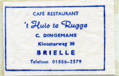 SZ0143. Cafe, restaurant 't Huis te Rugge.