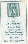 SZ0301. Café 't Centrum.