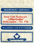 SZ0546. Hotel Café Restaurant 'Uitterlinden'.