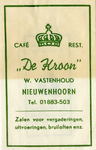 SZ0615. Café, Restaurant De Kroon - zalen voor vergaderingen, uitvoeringen, bruiloften enz..