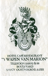 SZ0919. Hotel, Café, Restaurant 't Wapen van Marion.