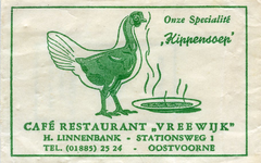 SZ0926. Café, Restaurant Vreewijk - onze specialiteit: kippensoep.