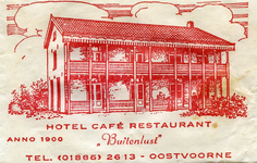 SZ0943. Hotel, Café, Restaurant Buitenlust - anno 1900.