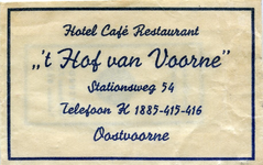 SZ0946. Hotel Café Restaurant 't Hof van Voorne.