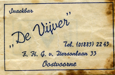 SZ0951. Snackbar De Vijver.