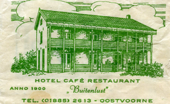 SZ0953. Hotel café restaurant Buitenlust - anno 1900.