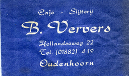 SZ1001. Café, Slijterij B. Ververs.