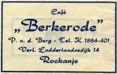 SZ1121. Café Berkerode.