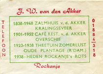 SZ1131. Rockanje's Rots, 1938 - heden.