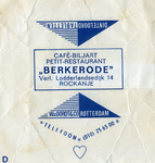 SZ1162. Café Biljart Petit-Restaurant Berkenrode.