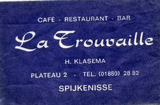 SZ1402. Café, Restaurant, Bar La Trouvaille.
